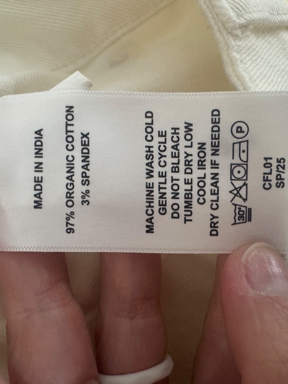 Quince Women's Organic Stretch Cotton Twill Utility Shorts in Ivory Sz 16 NWT - Picture 5 of 8